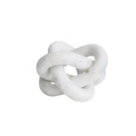 Marble Chain Knot Décor w/ 3 Links, White