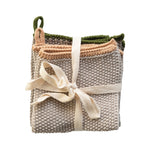 Square Cotton Knit Dish Cloth with Loop (Set of 2)
