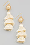 Layered Tassel Drop Earrings