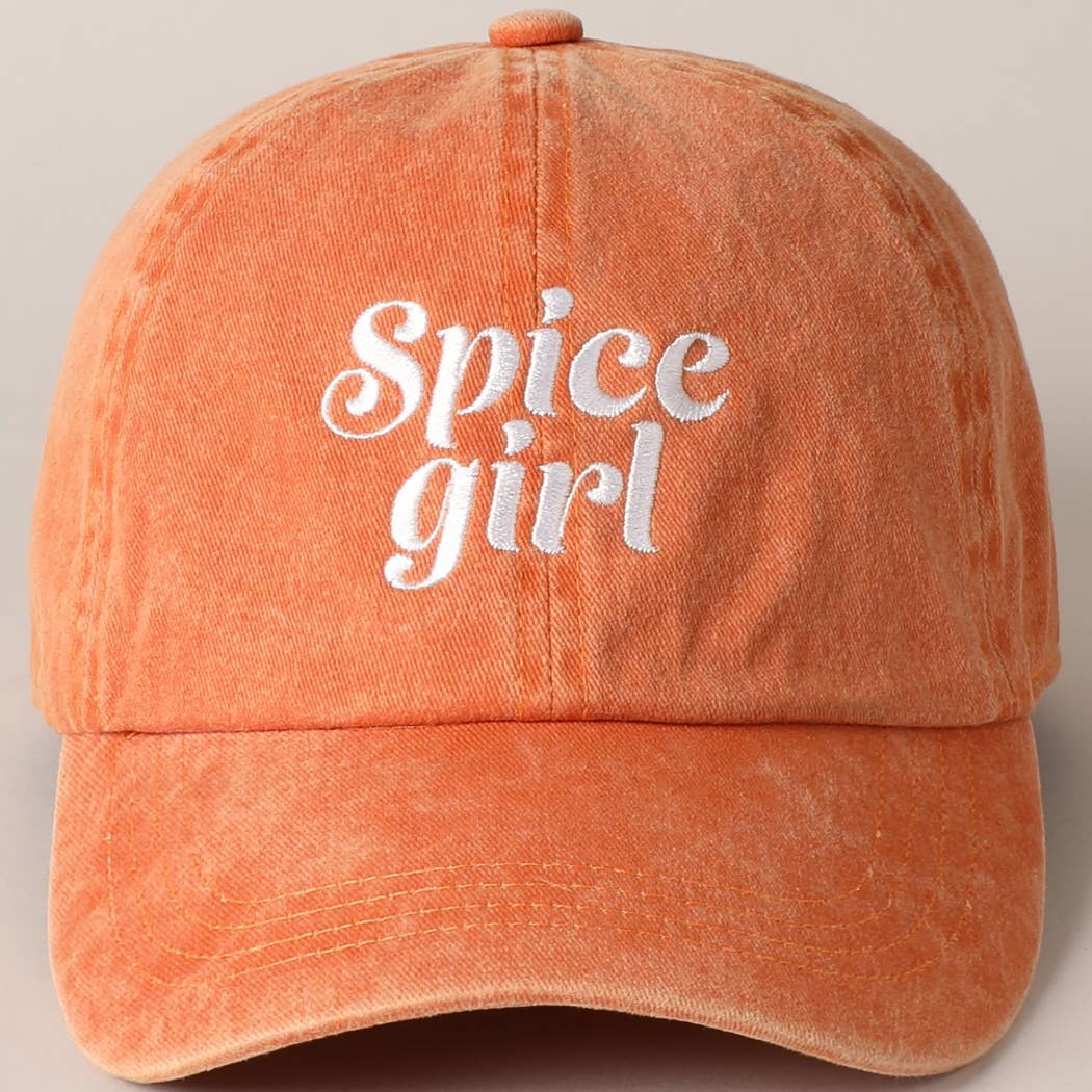 Spice Girl Lettering Embroidery Baseball Cap