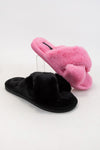 Fluffy Upper Cross Slippers