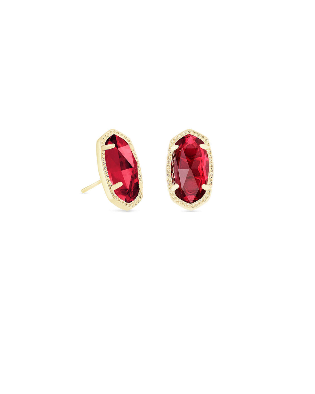 Ellie Stud Earrings Gold Clear Berry
