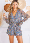 Long Sleeve Floral Romper