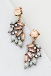 Glass Stone Detachable Earrings