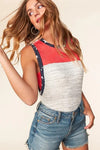 Two Tone Patriotic Tank Top