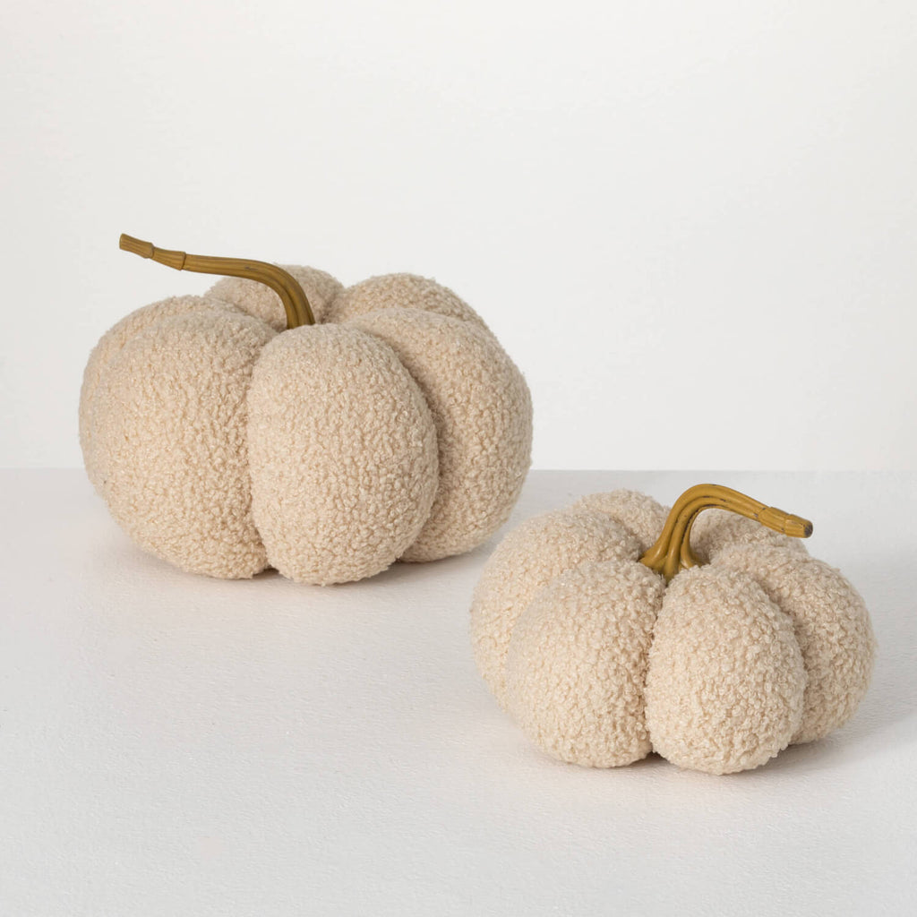 Neutral Cream Boucle Pumpkin