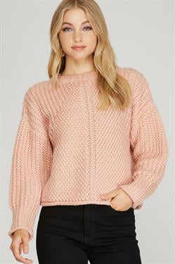 Peach Knit Sweater