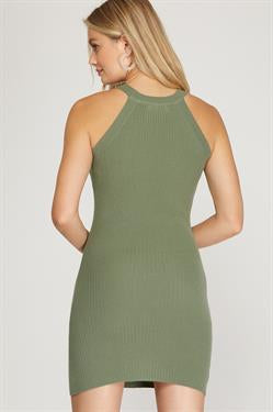 Sage Green Sweater Dress