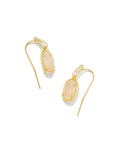 Lee Drop Earrings Gold Iridescent Drusy