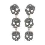 Halloween Skull Shaped Drop Post Earring