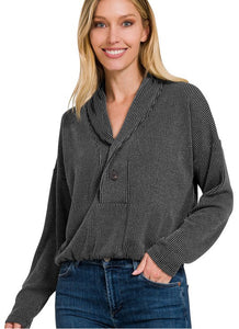 Shawl Collar Pullover Top