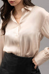 Satin Button Up Top