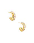 Livy Huggie Earrings Gold Metal