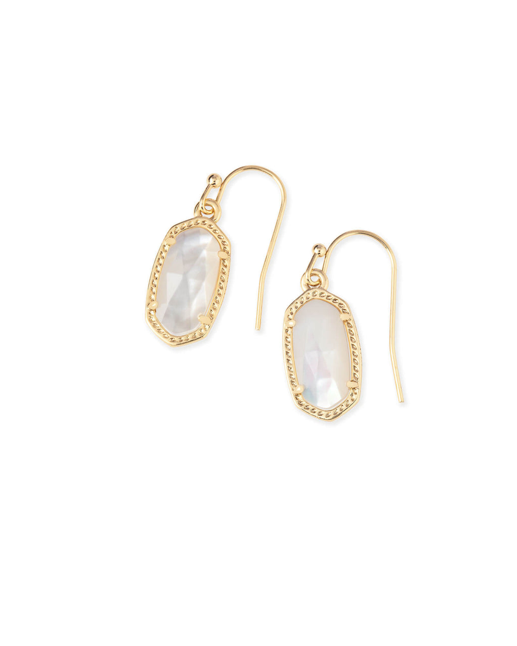 Lee Drop Earrings Gold Ivory Mother Of Pearl