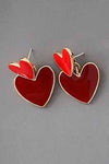 Heart Shape Cutie Enamel Earrings