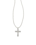Cross Crystal Pendant Necklace White Crystal