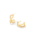 Annie Infinity Huggie Earring White Crystal