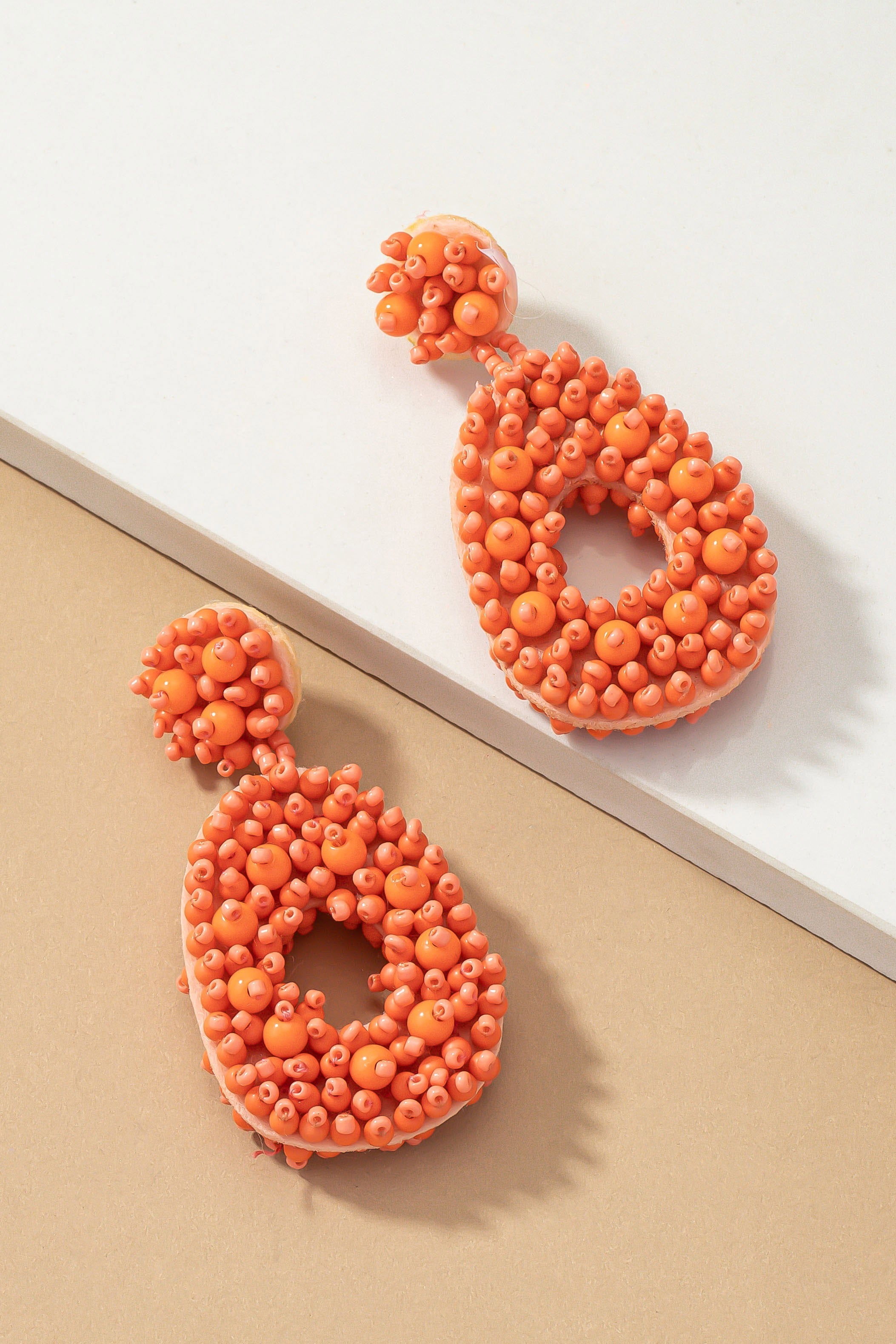 Coral earrings, Beaded earrings, Summer earrings, Statement earrings, Spring earrings, Shoppe Heather Waters Design