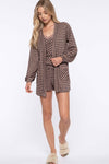 Brown Striped Cardigan