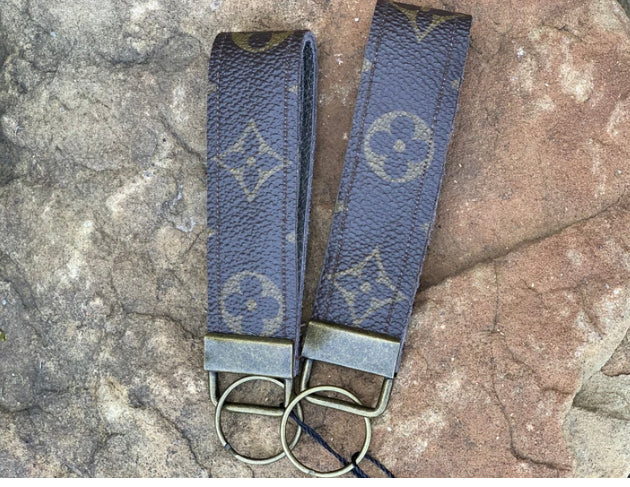 Upcycled LV Key Fob