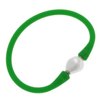 Gigi Baroque Pearl Silicone Bracelet-Green