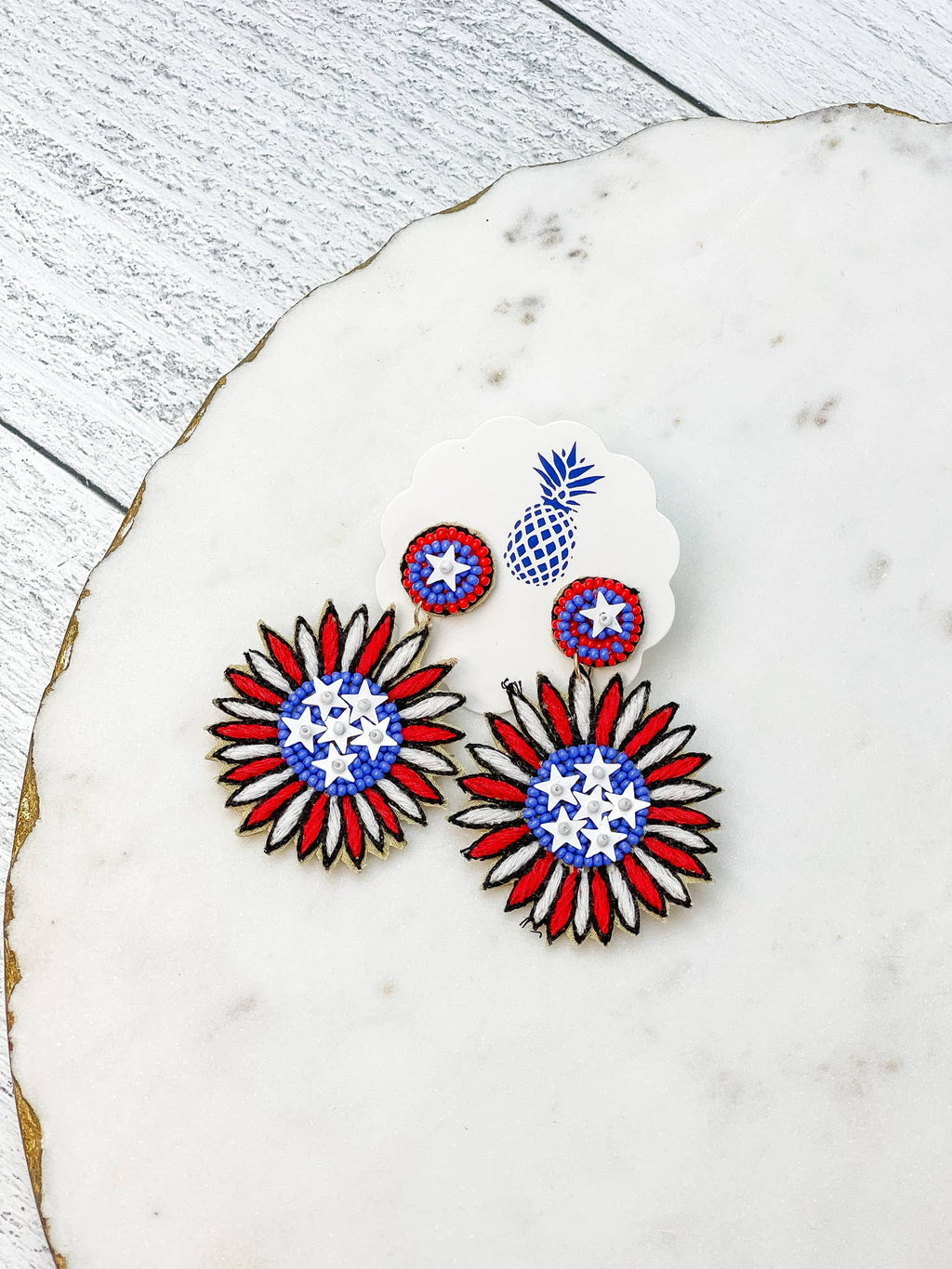 American Flag earrings, Fourth of July earrings, Memorial Day earrings, Patriotic earrings