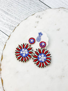 American Flag earrings, Fourth of July earrings, Memorial Day earrings, Patriotic earrings