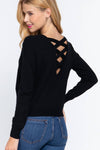 Black Cross Back Sweater