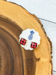 Buffalo Check Stud Earrings