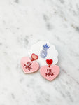 Acrylic Conversation Heart Dangle Earrings