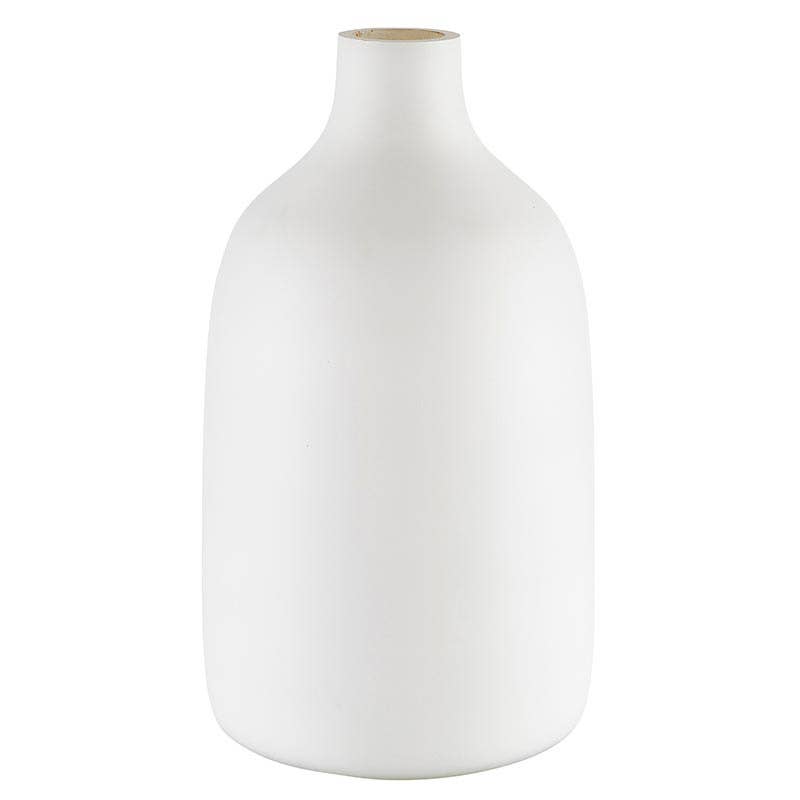 White Matte Tube Vase Lrg