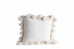 Cream Tasseled Cotton Pillow