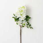 white wild blossom flower, white faux flowers, wild flower stem, faux floral, heather waters shoppe